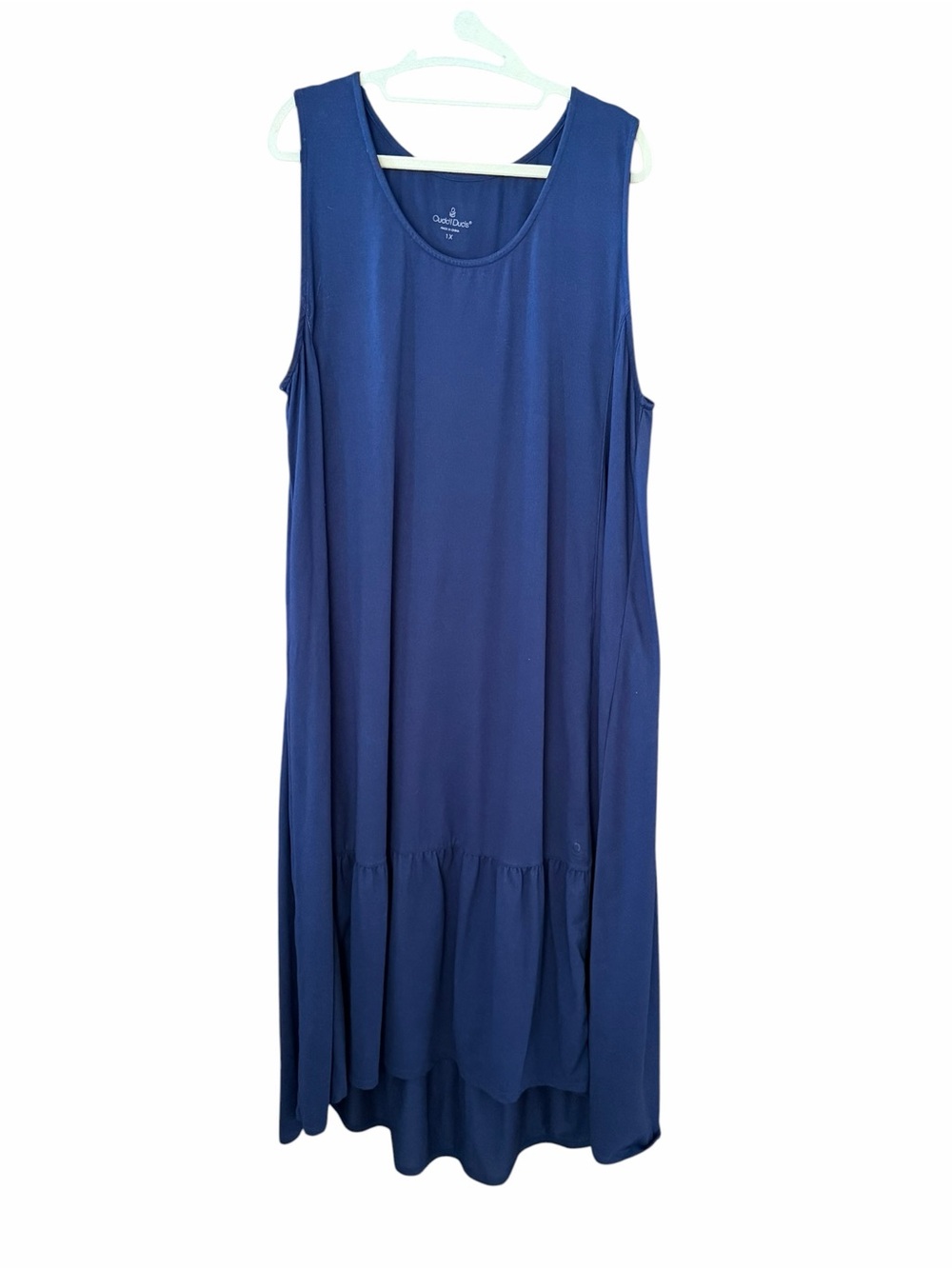 Cuddl Duds Blue Sleeveless Scoop Neck Maxi Dress 1X